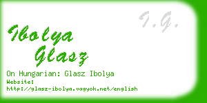 ibolya glasz business card